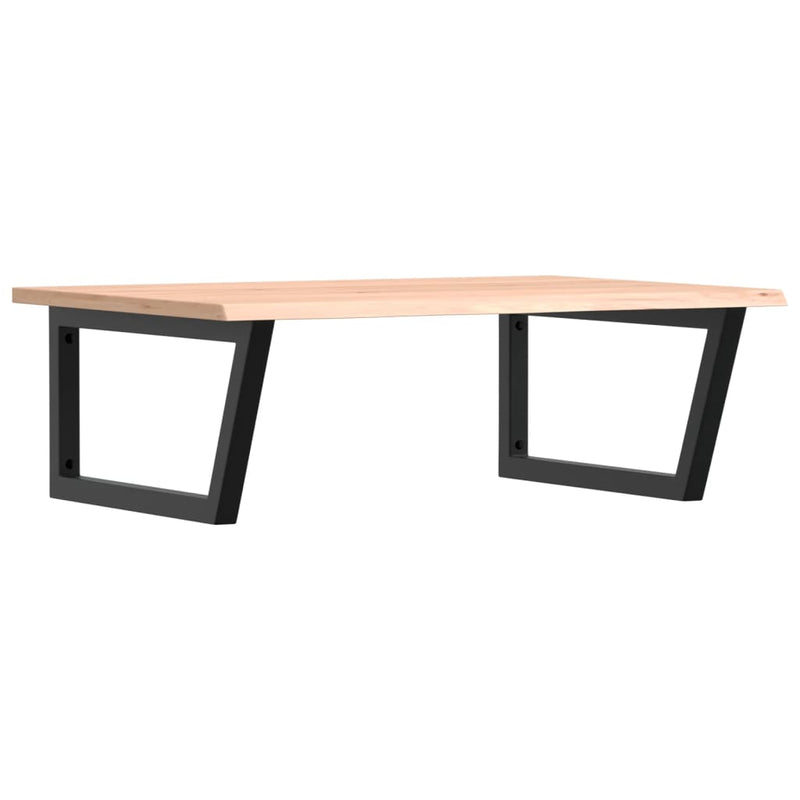 vidaXL acél és tömör tölgyfa falra szerelhető mosdópolc