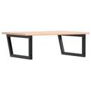 vidaXL acél és tömör tölgyfa falra szerelhető mosdópolc