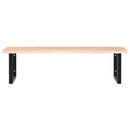 vidaXL acél és tömör tölgyfa falra szerelhető mosdópolc