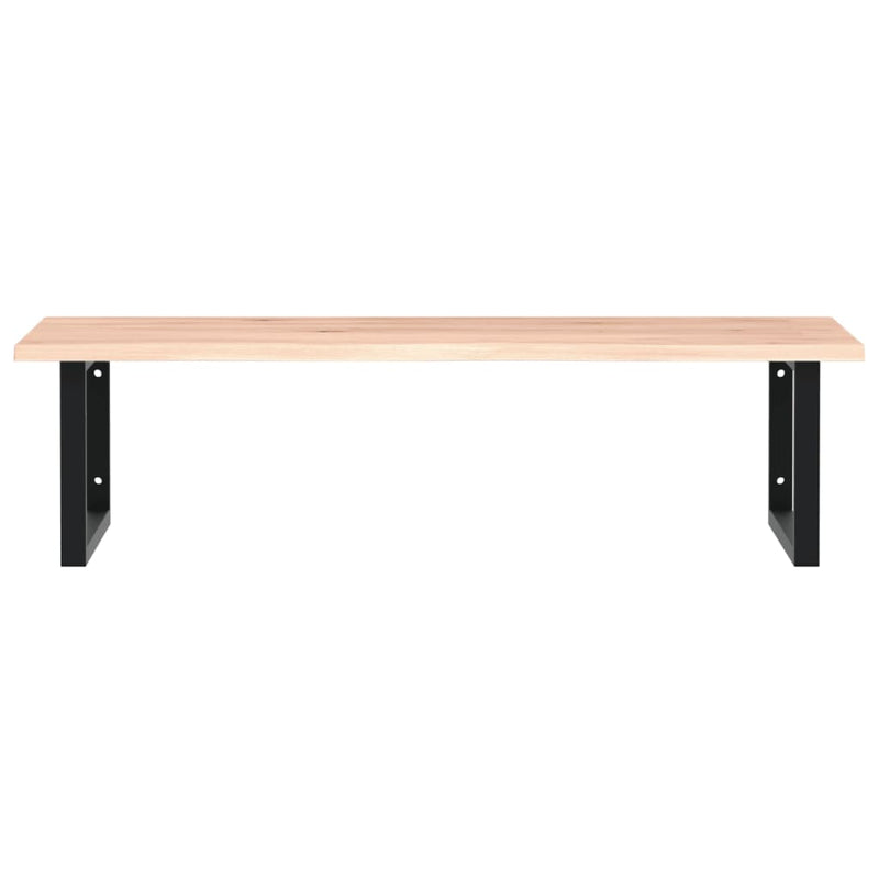 vidaXL acél és tömör tölgyfa falra szerelhető mosdópolc