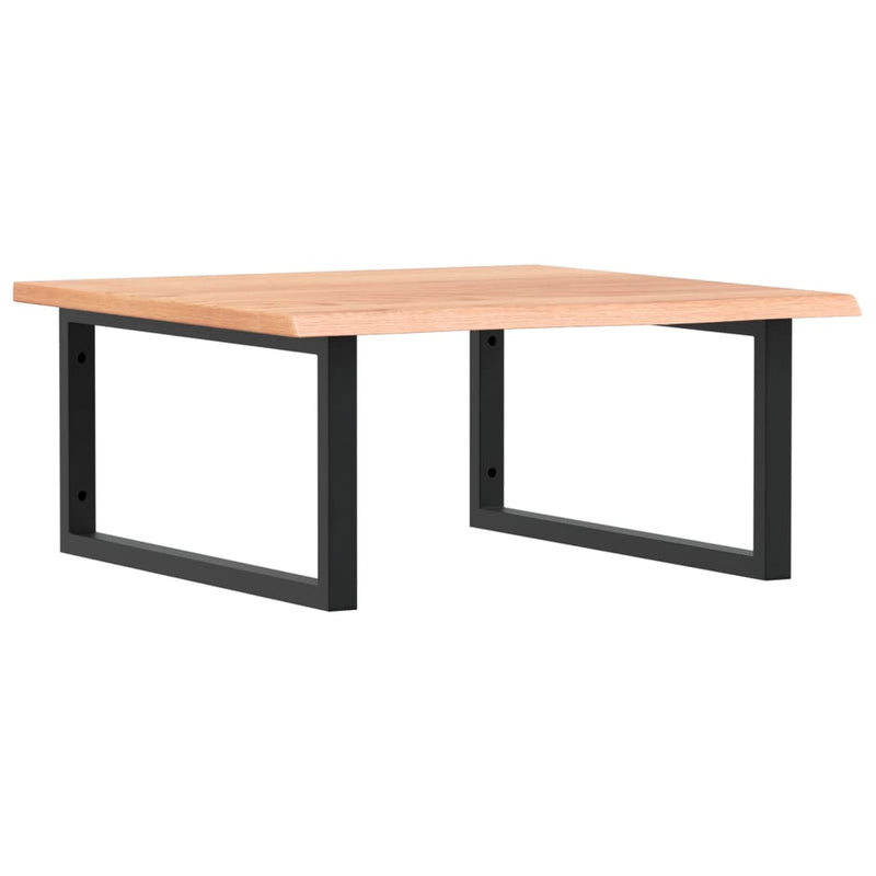 vidaXL acél és tömör tölgyfa falra szerelhető mosdópolc