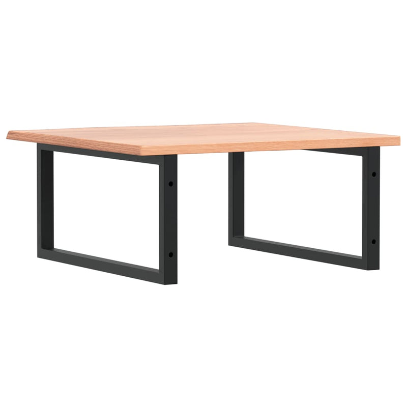 vidaXL acél és tömör tölgyfa falra szerelhető mosdópolc