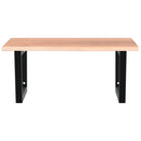 vidaXL acél és tömör tölgyfa falra szerelhető mosdópolc