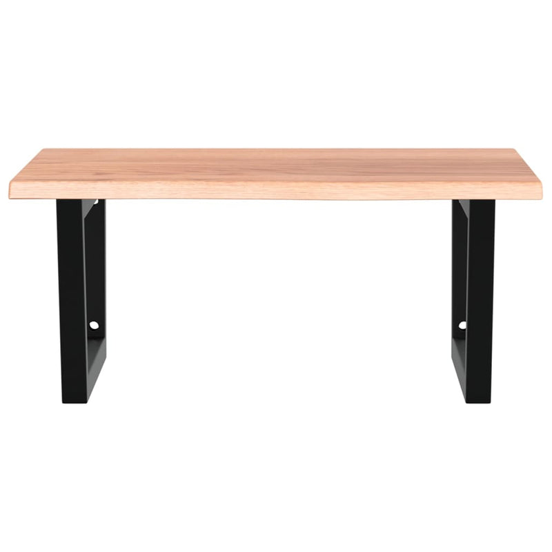 vidaXL acél és tömör tölgyfa falra szerelhető mosdópolc