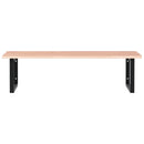 vidaXL acél és tömör tölgyfa falra szerelhető mosdópolc