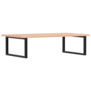 vidaXL acél és tömör tölgyfa falra szerelhető mosdópolc