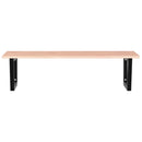 vidaXL acél és tömör tölgyfa falra szerelhető mosdópolc