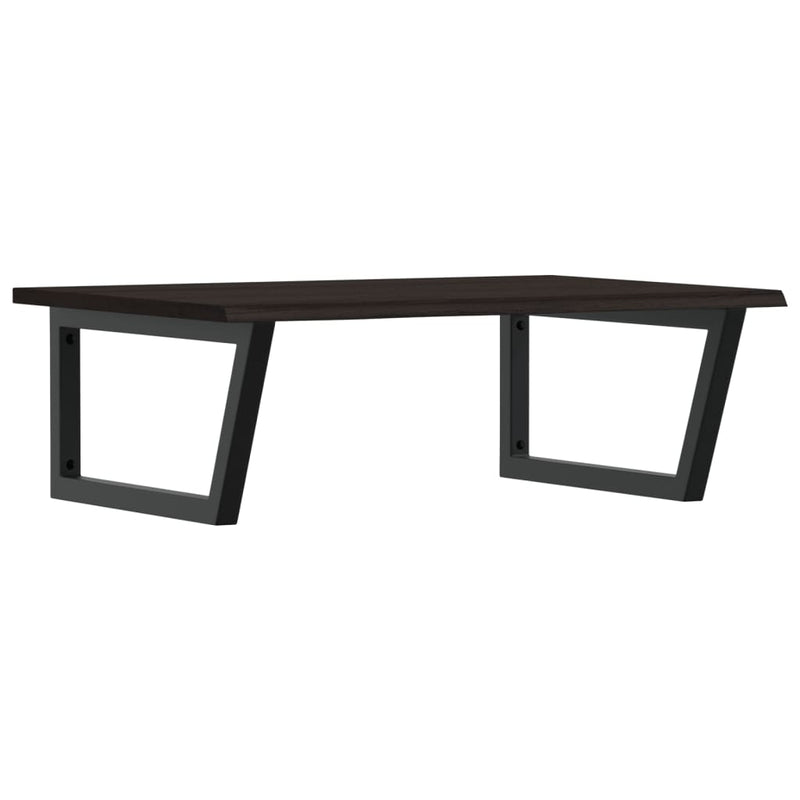 vidaXL acél és tömör tölgyfa falra szerelhető mosdópolc