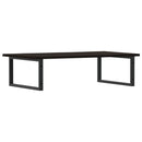 vidaXL acél és tömör tölgyfa falra szerelhető mosdópolc