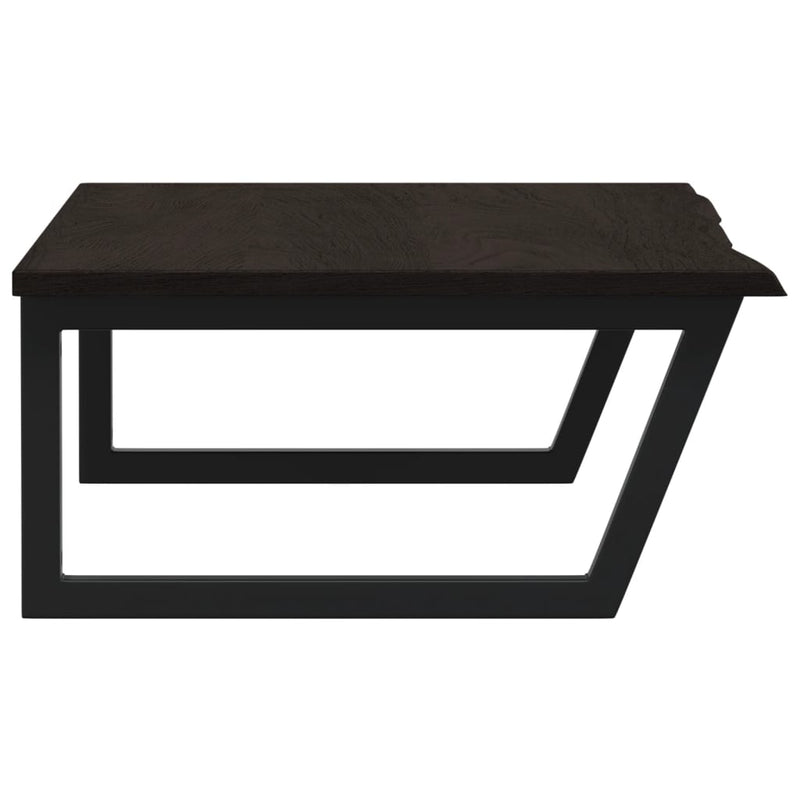 vidaXL acél és tömör tölgyfa falra szerelhető mosdópolc