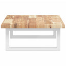 vidaXL acél és tömör akácfa falra szerelhető mosdópolc