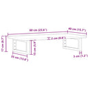 vidaXL acél és tömör akácfa falra szerelhető mosdópolc