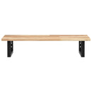 vidaXL acél és tömör akácfa falra szerelhető mosdópolc