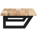 vidaXL acél és tömör akácfa falra szerelhető mosdópolc