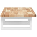 vidaXL acél és tömör akácfa falra szerelhető mosdópolc