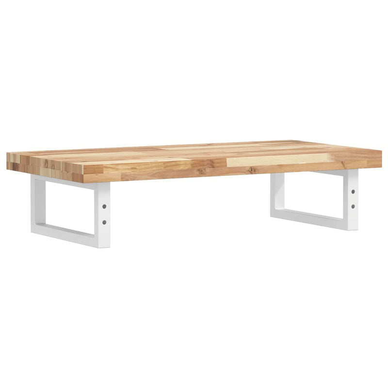 vidaXL acél és tömör akácfa falra szerelhető mosdópolc