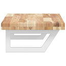 vidaXL acél és tömör akácfa falra szerelhető mosdópolc