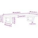 vidaXL acél és tömör akácfa falra szerelhető mosdópolc