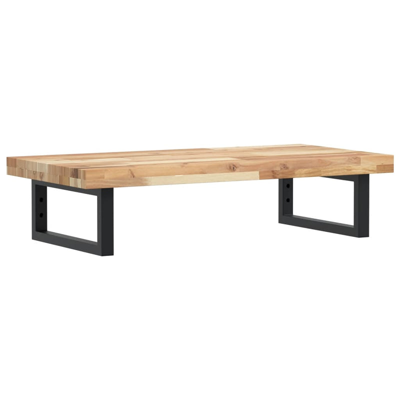 vidaXL acél és tömör akácfa falra szerelhető mosdópolc