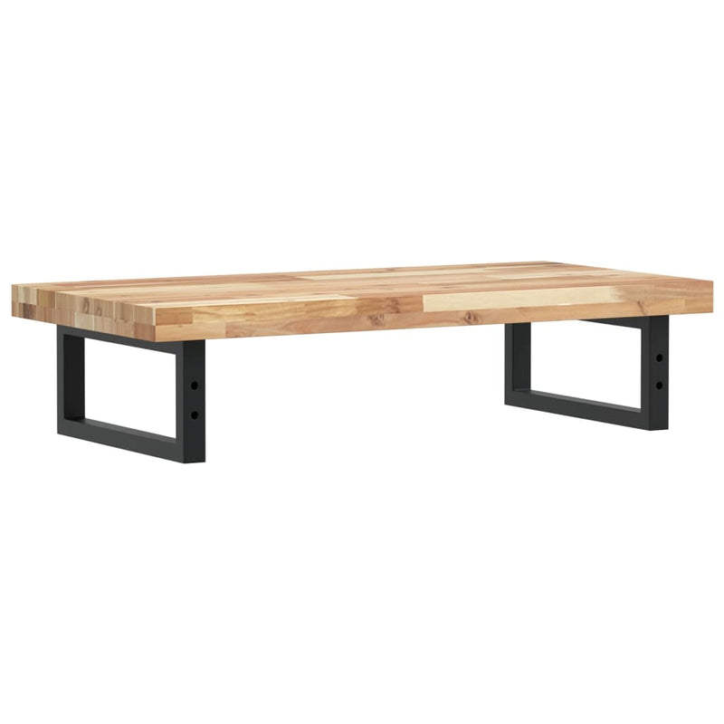 vidaXL acél és tömör akácfa falra szerelhető mosdópolc