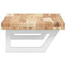 vidaXL acél és tömör akácfa falra szerelhető mosdópolc