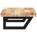 vidaXL acél és tömör akácfa falra szerelhető mosdópolc