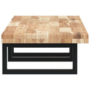 vidaXL acél és tömör akácfa falra szerelhető mosdópolc