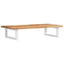 vidaXL acél és tömör akácfa falra szerelhető mosdópolc