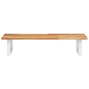 vidaXL acél és tömör akácfa falra szerelhető mosdópolc