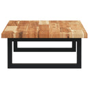 vidaXL acél és tömör akácfa falra szerelhető mosdópolc