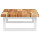 vidaXL acél és tömör akácfa falra szerelhető mosdópolc