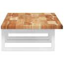 vidaXL acél és tömör akácfa falra szerelhető mosdópolc