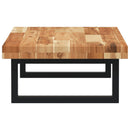 vidaXL acél és tömör akácfa falra szerelhető mosdópolc