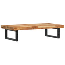 vidaXL acél és tömör akácfa falra szerelhető mosdópolc