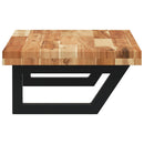 vidaXL acél és tömör akácfa falra szerelhető mosdópolc