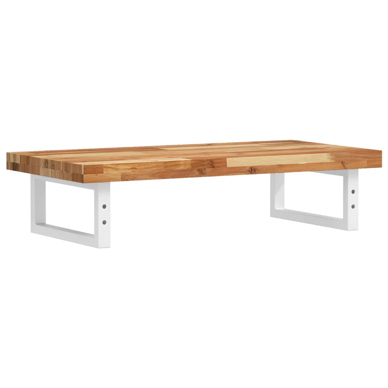 vidaXL acél és tömör akácfa falra szerelhető mosdópolc