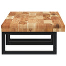 vidaXL acél és tömör akácfa falra szerelhető mosdópolc