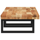 vidaXL acél és tömör akácfa falra szerelhető mosdópolc