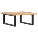 vidaXL acél és tömör akácfa falra szerelhető mosdópolc