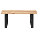 vidaXL acél és tömör akácfa falra szerelhető mosdópolc