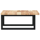 vidaXL acél és tömör akácfa falra szerelhető mosdópolc