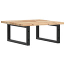 vidaXL acél és tömör akácfa falra szerelhető mosdópolc