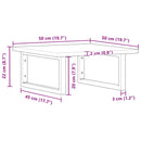 vidaXL acél és tömör akácfa falra szerelhető mosdópolc