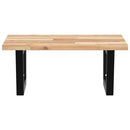 vidaXL acél és tömör akácfa falra szerelhető mosdópolc