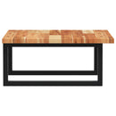 vidaXL acél és tömör akácfa falra szerelhető mosdópolc