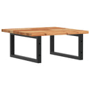 vidaXL acél és tömör akácfa falra szerelhető mosdópolc