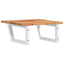 vidaXL acél és tömör akácfa falra szerelhető mosdópolc