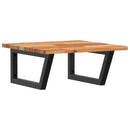 vidaXL acél és tömör akácfa falra szerelhető mosdópolc