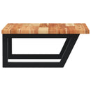 vidaXL acél és tömör akácfa falra szerelhető mosdópolc