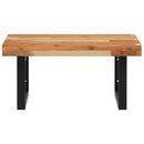 vidaXL acél és tömör akácfa falra szerelhető mosdópolc